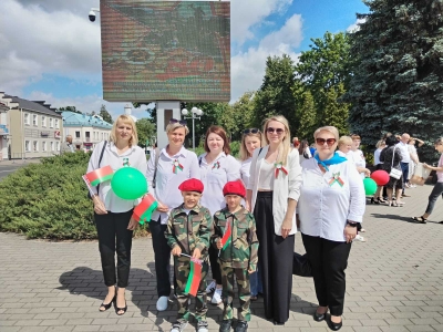 Участие коллектива в митинге, посвященному Дню Независимости Республики Беларусь
